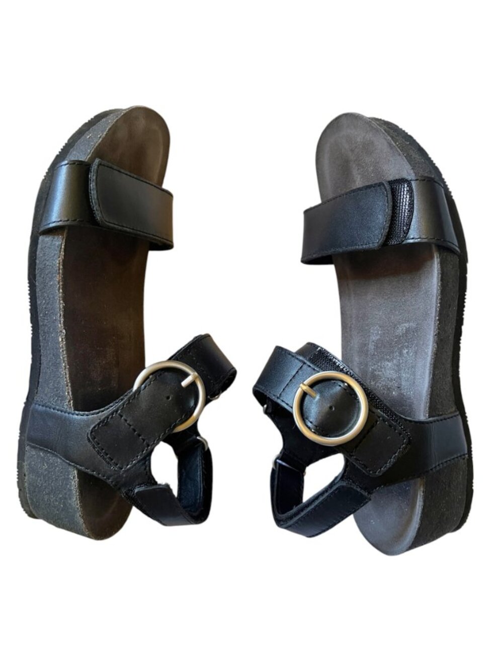 Munro Women's Sinatra Sandals Size 8.5 M Black Wedge Arch Support Cushioned - Picture 8 of 13